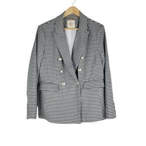 Autres Filles Houndstooth Shoulder Padded Womens size XL Blazer Black White NWOT